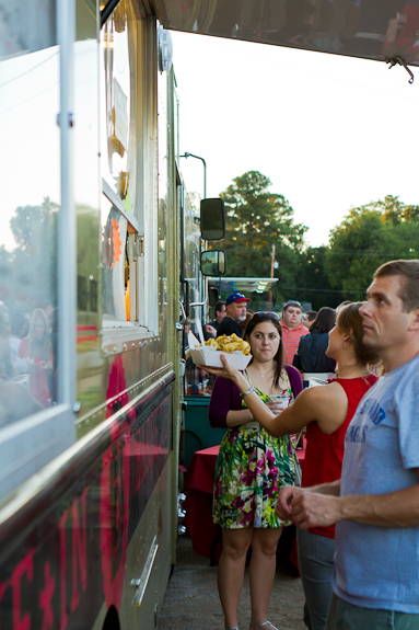 Customers waiting for their order at Bone In BBQ Truck