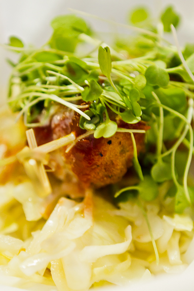 Deconstructed fried chicken Gyro